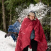 Warm Red Horizon Hound Down and Feather Blanket